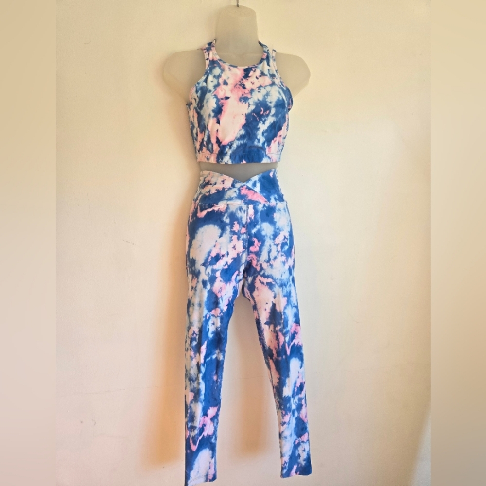 Year of Ours Tie-Dye Pink/Blue Set - NWOT